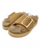 MOHIモヒ）の古着「ビッグバックルサンダル」｜ブラウン