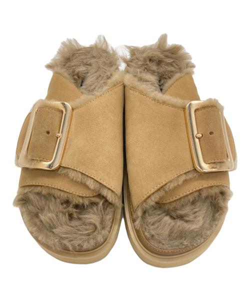 MOHI（モヒ）MOHI (モヒ) ビッグバックルサンダル ブラウン サイズ:37の古着・服飾アイテム