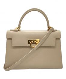 CARBOTTI（カルボッティ）の古着「ELENA 243 ハンドバッグ 2way 2WAYハンドバッグ」｜ベージュ