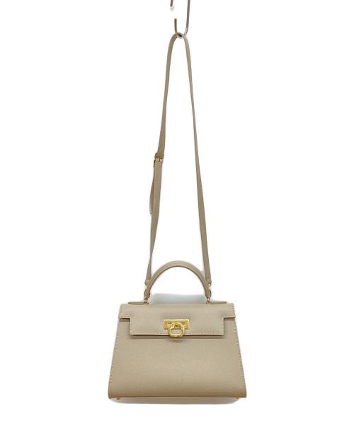 CARBOTTI（カルボッティ）CARBOTTI (カルボッティ) ELENA 243 ハンドバッグ 2way 2WAYハンドバッグ ベージュの古着・服飾アイテム