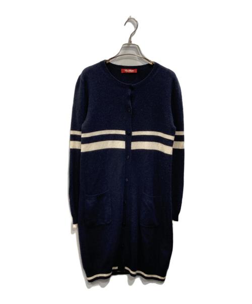 Max Mara Studio（マックスマーラ ストゥディオ）MAX MARA STUDIO (マックスマーラ ストゥディオ) カシミヤ混ニットカーディガン ネイビー サイズ:Mの古着・服飾アイテム