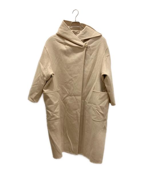 MaxMara（マックスマーラ）MaxMara (マックスマーラ) クチートアマーノ フーデッドコート ベージュ サイズ:38の古着・服飾アイテム