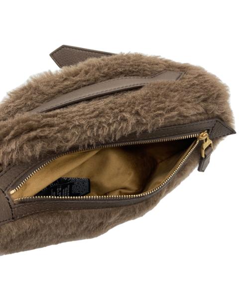 MaxMara（マックスマーラ）MaxMara (マックスマーラ) テディベアショルダーバッグ/Banane ブラウンの古着・服飾アイテム