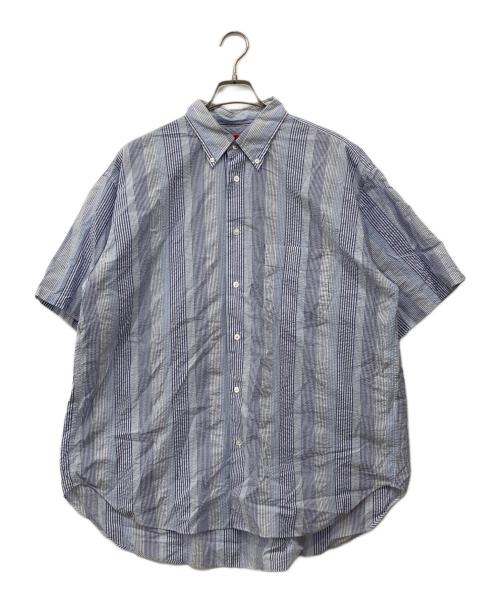5525gallery（ゴーゴーニーゴーギャラリー）5525gallery (ゴーゴーニーゴーギャラリー) BD SHORT SLEEVE SHIRT / ボタンダウン ショートスリーブ シャツ ブルー サイズ:L/XLの古着・服飾アイテム
