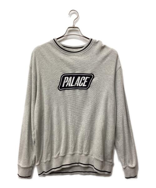 PALACE（パレス）PALACE (パレス) Das Palace Waffle Crew グレー サイズ:Mの古着・服飾アイテム