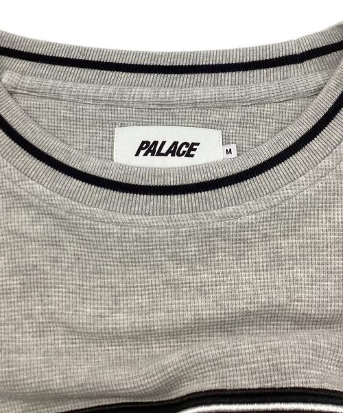 PALACE（パレス）PALACE (パレス) Das Palace Waffle Crew グレー サイズ:Mの古着・服飾アイテム