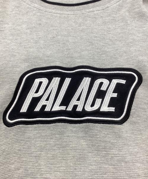 PALACE（パレス）PALACE (パレス) Das Palace Waffle Crew グレー サイズ:Mの古着・服飾アイテム