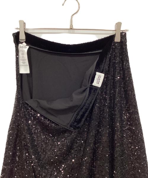 CLAUDIE PIERLOT（クローディピエルロ）CLAUDIE PIERLOT (クローディピエルロ) スパンコール付チュール ミディスカート ブラック サイズ:40 未使用品の古着・服飾アイテム