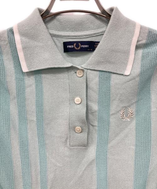 FRED PERRY（フレッドペリー）FRED PERRY (フレッドペリー) ニットポロシャツ ライトブルー サイズ:UK10の古着・服飾アイテム