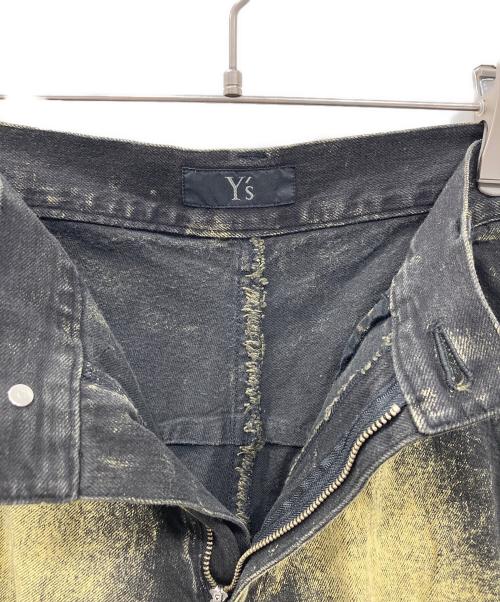 Y's（ワイズ）Y's (ワイズ) WIDE LEG GUSSETED DENIM PANTS ブラック サイズ:1の古着・服飾アイテム