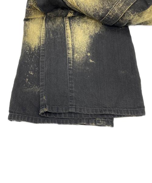 Y's（ワイズ）Y's (ワイズ) WIDE LEG GUSSETED DENIM PANTS ブラック サイズ:1の古着・服飾アイテム