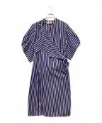 minkiレイ ビームス）の古着「ストライプワンピース」｜ネイビー