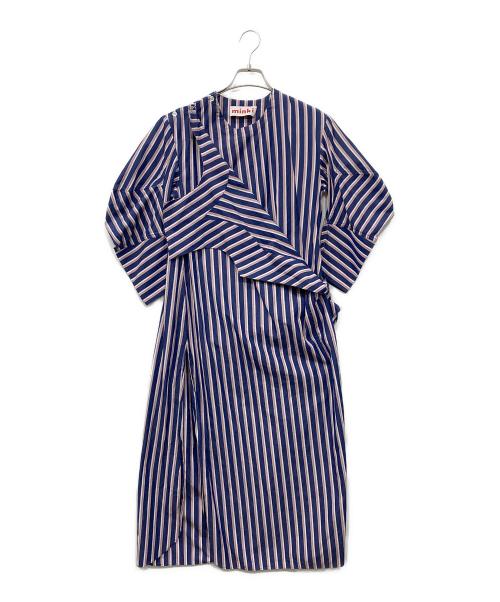 minki（レイ ビームス）minki (レイ ビームス) ストライプワンピース ネイビー サイズ:Sの古着・服飾アイテム
