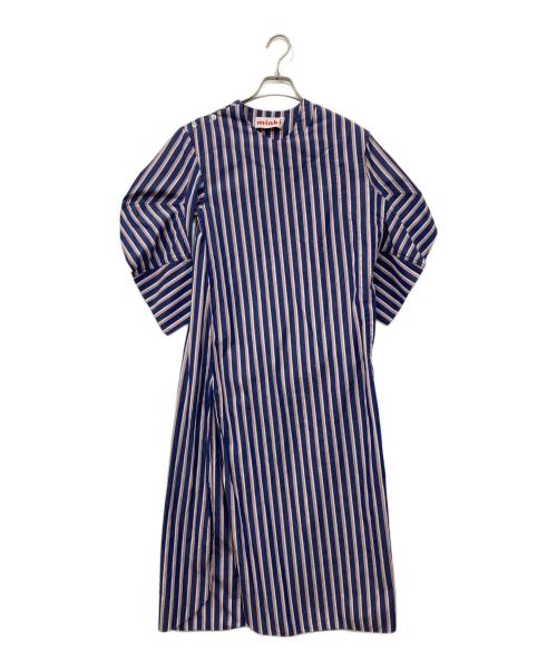 minki（レイ ビームス）minki (レイ ビームス) ストライプワンピース ネイビー サイズ:Sの古着・服飾アイテム