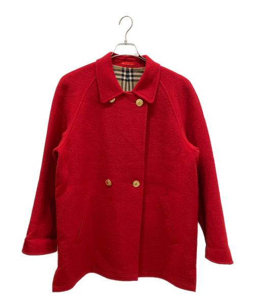 Burberry's（バーバリー）Burberry's (バーバリーズ) カシミヤ混ウールコート レッド サイズ:9の古着・服飾アイテム