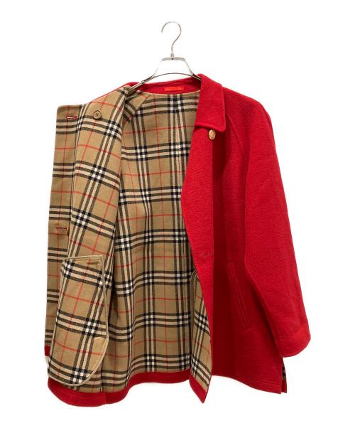 Burberry's（バーバリー）Burberry's (バーバリーズ) カシミヤ混ウールコート レッド サイズ:9の古着・服飾アイテム