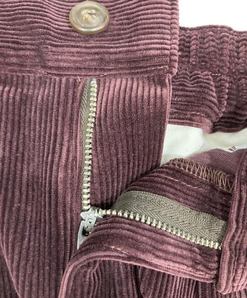 CLOTH&CROSS（クロスアンドクロス）CLOTH&CROSS (クロスアンドクロス) コーデュロイタックワイドパンツ バーガンディー サイズ:1の古着・服飾アイテム