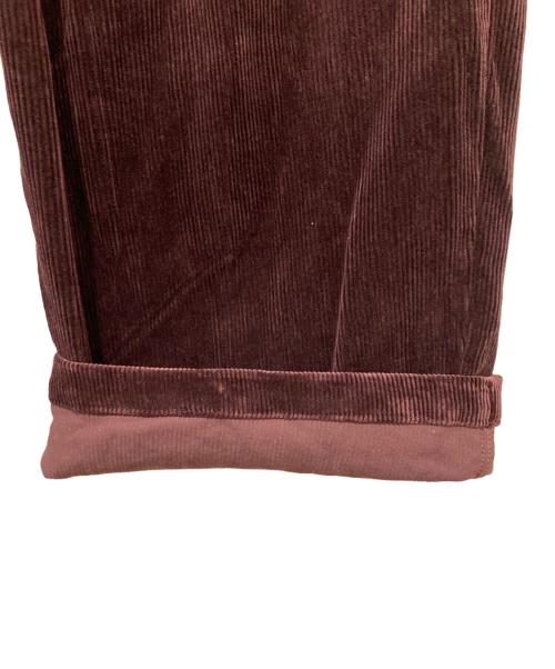 CLOTH&CROSS（クロスアンドクロス）CLOTH&CROSS (クロスアンドクロス) コーデュロイタックワイドパンツ バーガンディー サイズ:1の古着・服飾アイテム