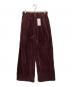 CLOTH&CROSS（クロスアンドクロス）の古着「コーデュロイタックワイドパンツ」｜バーガンディー