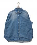 CLOTH&CROSSクロスアンドクロス）の古着「デニムオーバーシャツ」｜ブルー