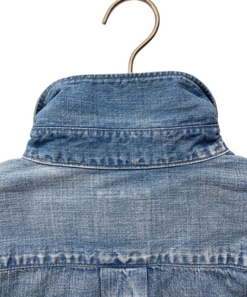 CLOTH&CROSS（クロスアンドクロス）CLOTH&CROSS (クロスアンドクロス) デニムオーバーシャツ ブルー サイズ:Freeの古着・服飾アイテム