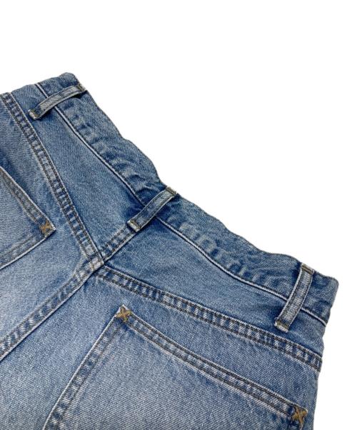 CLOTH&CROSS（クロスアンドクロス）CLOTH&CROSS (クロスアンドクロス) 裾フリンジカーブデニムパンツ ブルー サイズ:Sの古着・服飾アイテム