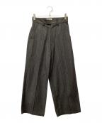 beautiful peopleビューティフルピープル）の古着「ARMY gun club check semi wide pants」｜グレー