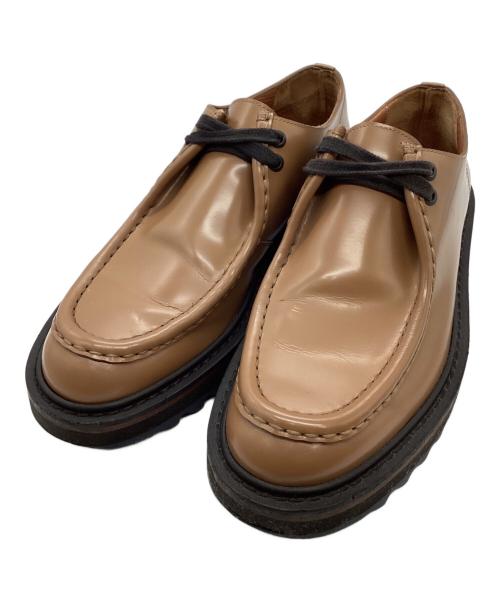 DRIES VAN NOTEN（ドリスヴァンノッテン）DRIES VAN NOTEN (ドリスヴァンノッテン) シャークソールレザーシューズ ブラウン サイズ:41の古着・服飾アイテム