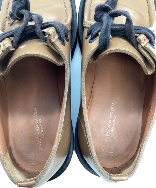 DRIES VAN NOTEN（ドリスヴァンノッテン）DRIES VAN NOTEN (ドリスヴァンノッテン) シャークソールレザーシューズ ブラウン サイズ:41の古着・服飾アイテム
