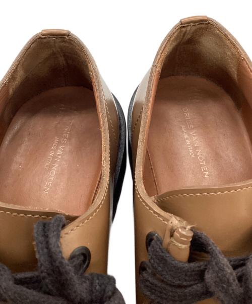 DRIES VAN NOTEN（ドリスヴァンノッテン）DRIES VAN NOTEN (ドリスヴァンノッテン) シャークソールレザーシューズ ブラウン サイズ:41の古着・服飾アイテム