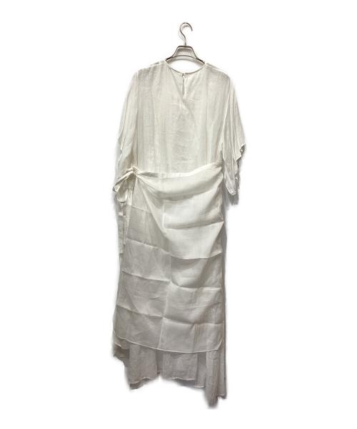 HAVEL studio（ハーヴェル スタジオ）HAVEL studio (ハーヴェル スタジオ) LINEN OP WITH WRAP CLOTH ホワイト サイズ:Freeの古着・服飾アイテム