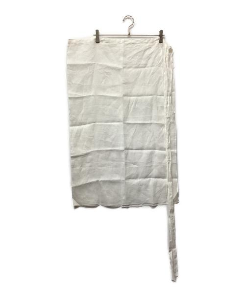 HAVEL studio（ハーヴェル スタジオ）HAVEL studio (ハーヴェル スタジオ) LINEN OP WITH WRAP CLOTH ホワイト サイズ:Freeの古着・服飾アイテム