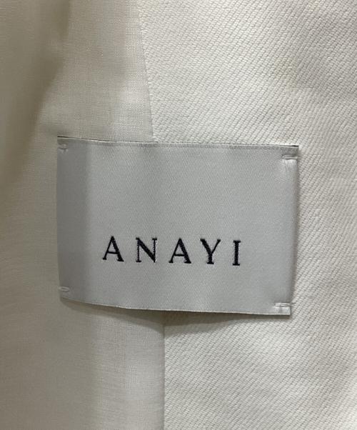 ANAYI（アナイ）ANAYI (アナイ) ラミーストレッチテーラードジレ ホワイト サイズ:38の古着・服飾アイテム