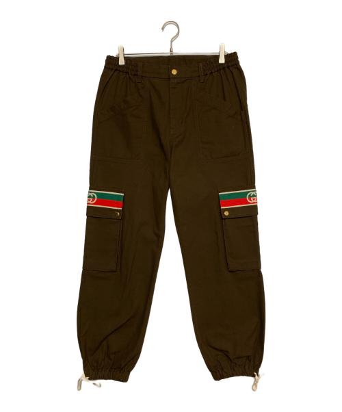 GUCCI（グッチ）GUCCI (グッチ) インターロッキングGカーゴパンツ ブラウン サイズ:48の古着・服飾アイテム