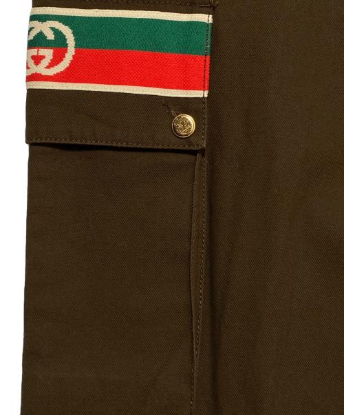 GUCCI（グッチ）GUCCI (グッチ) インターロッキングGカーゴパンツ ブラウン サイズ:48の古着・服飾アイテム