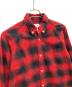halfTen (ハーフテン) チェックシャツ レッド：5000円