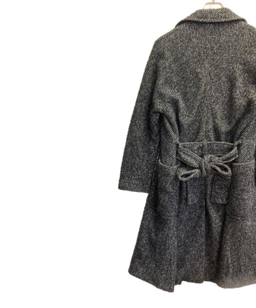 RAINMAKER（レインメーカー）RAINMAKER (レインメーカー) ヘリンボーンチェスターコート ブラック サイズ:44の古着・服飾アイテム