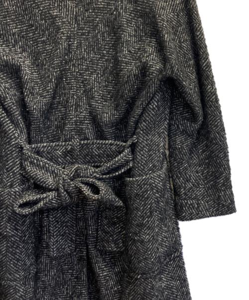 RAINMAKER（レインメーカー）RAINMAKER (レインメーカー) ヘリンボーンチェスターコート ブラック サイズ:44の古着・服飾アイテム
