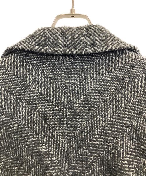 RAINMAKER（レインメーカー）RAINMAKER (レインメーカー) ヘリンボーンチェスターコート ブラック サイズ:44の古着・服飾アイテム