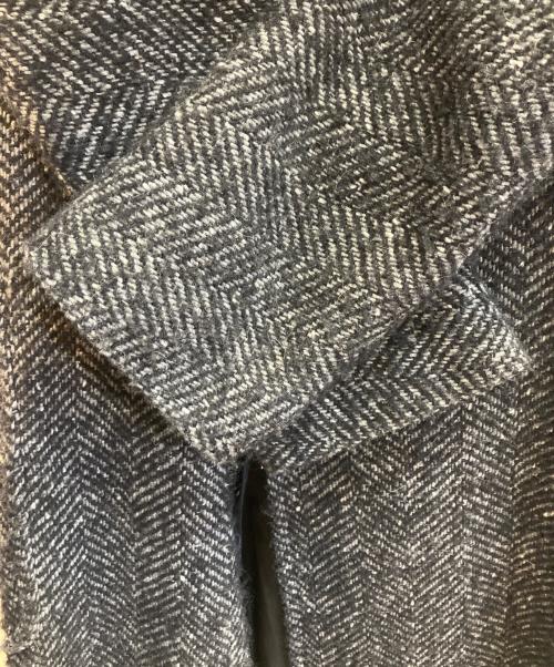 RAINMAKER（レインメーカー）RAINMAKER (レインメーカー) ヘリンボーンチェスターコート ブラック サイズ:44の古着・服飾アイテム
