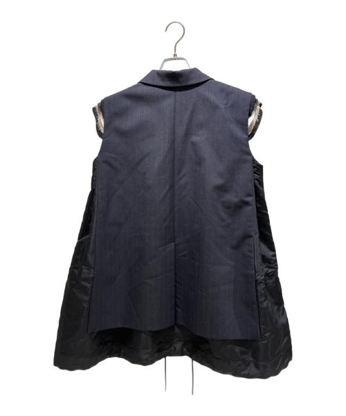 sacai（サカイ）sacai (サカイ) チョークストライプベスト ネイビー サイズ:3の古着・服飾アイテム