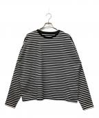 journal standard luxeジャーナルスタンダード ラックス）の古着「ラメボーダー クルーネックBigプルオーバー」｜ブラック