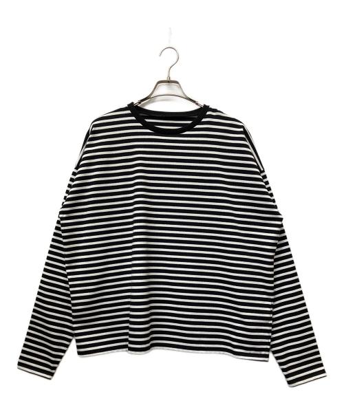 journal standard luxe（ジャーナルスタンダード ラックス）JOURNAL STANDARD LUXE (ジャーナルスタンダード ラックス) ラメボーダー クルーネックBigプルオーバー ブラック サイズ:FREEの古着・服飾アイテム