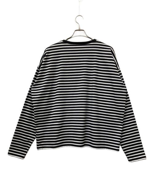 journal standard luxe（ジャーナルスタンダード ラックス）JOURNAL STANDARD LUXE (ジャーナルスタンダード ラックス) ラメボーダー クルーネックBigプルオーバー ブラック サイズ:FREEの古着・服飾アイテム