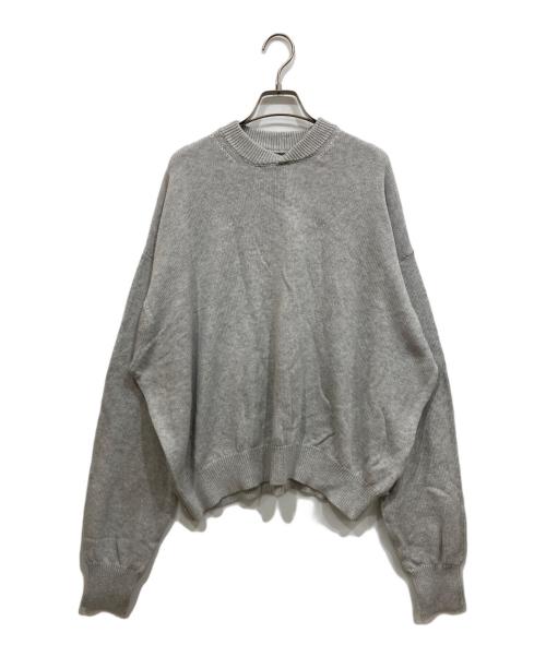 journal standard luxe（ジャーナルスタンダード ラックス）journal standard luxe (ジャーナルスタンダード ラックス) COTTONテンジククルーネックニット ライトグレー サイズ:Freeの古着・服飾アイテム