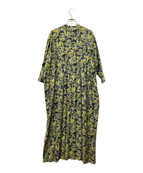 journal standard luxe（ジャーナルスタンダード ラックス）journal standard luxe (ジャーナルスタンダード ラックス) ローンフラワー ampleプルワンピース ネイビー×イエロー サイズ:Freeの古着・服飾アイテム