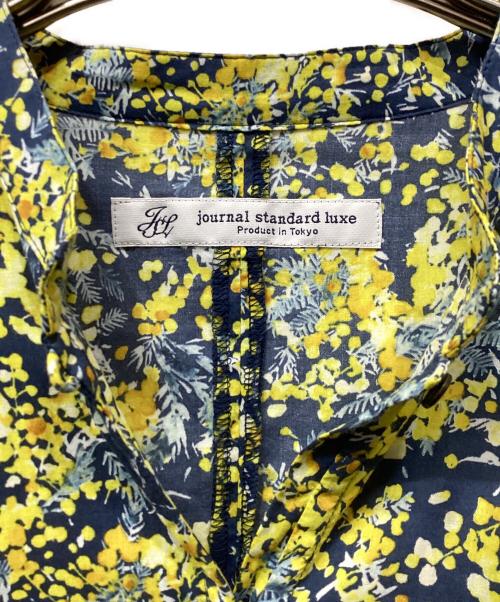 journal standard luxe（ジャーナルスタンダード ラックス）journal standard luxe (ジャーナルスタンダード ラックス) ローンフラワー ampleプルワンピース ネイビー×イエロー サイズ:Freeの古着・服飾アイテム