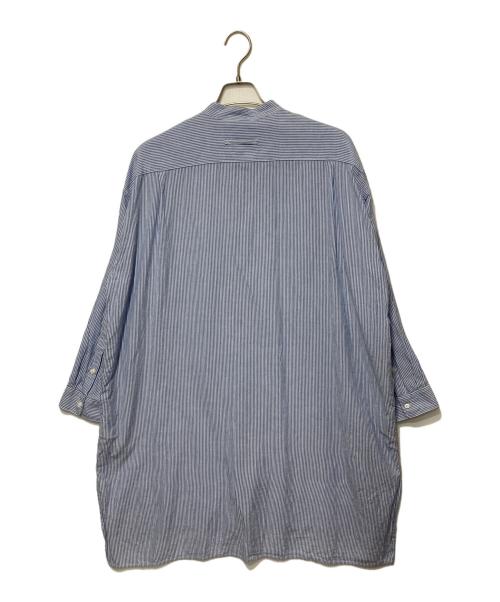 ARMEN（アーメン）ARMEN (アーメン) ユーティリティバンドカラーロングシャツ ブルー サイズ:2の古着・服飾アイテム