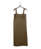 BEAUTY&YOUTHビューティーアンドユース）の古着「ベルトストラップワンピース」｜ベージュ