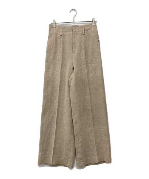 BEIGE（ベイジ）BEIGE (ベイジ) リネンシンチバックワイドパンツ ベージュ サイズ:6 未使用品の古着・服飾アイテム
